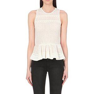 Maje 'larissa' lace peplum top - worn once